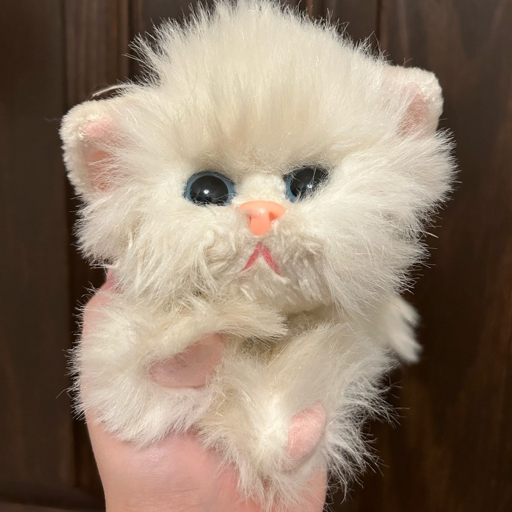 Vintage Kitty Kitty Kittens Tyco Purring White Plush 1990s DSI Snowball …